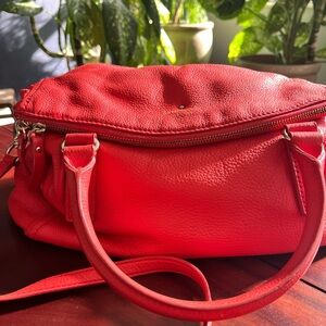 Stylish Red Leather Handbag